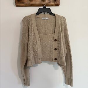 Arizona Jean Company Cable Knit Cardigan - Beige